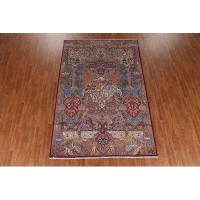 Isabelline Animal Pictorial Kashmar Persian Design Area Rug Hand-Knotted 7X10