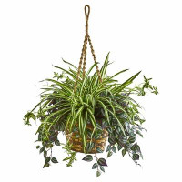 Winston Porter Artificial Ivy Plant in Basket