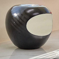 Trinx Apple Modern Resin Lacquered Accent Stool