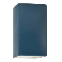Justice Design Group Ambiance - Large ADA Rectangle Wall Sconce - Closed Top - Dedicated LED