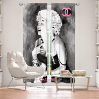 East Urban Home Lined Window Curtains 2-panel Set for Window Size 40" x 82" by Marley Ungaro - Marilyn Monroe V