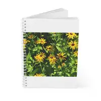 Marick Booster Yellow Flowers Spiral Notebook