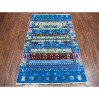 World Menagerie 4'X5'10" Colourful Kashkuli Gabbeh Natural Dyes Pure Wool Hand-Knotted Oriental Rug 68AAF15E94EF4019BDBB