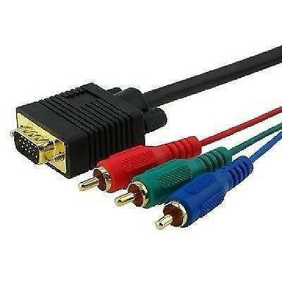 6 ft. Premium VGA/SVGA Male to 3-RCA Component Video Male Cable in Cables & Connectors in West Island - Image 2