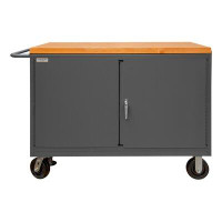 Durham Manufacturing Durham 3415-MT-FL-95 Mobile Bench Cabinet, Maple, Floor Lock