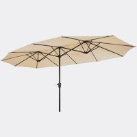 Farm on table 15x9ft Large Double-Sided Rectangular Outdoor Twin Patio Market Umbrella FA24XIN0325-W41917530