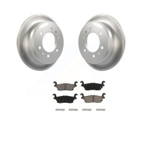 Rear Coated Disc Rotors and Ceramic Brake Pads Kit by Transit Auto KGC-101853