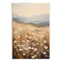 Stupell Industries Mountain Valley Meadow Wall Plaque Art by Petals Prints Design