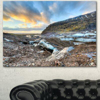 Made in Canada - Design Art Vatnajokull Glacier Trail Iceland - Wrapped Canvas Photograph Print