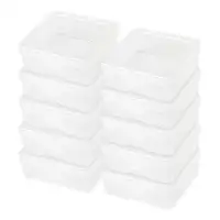 IRIS USA, Inc. Plastic Desk Organizer Storage Containers with Latching Lid