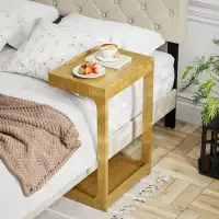 Ebern Designs Degnan Solid Wood Adjustable C Table End Table