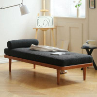 MABOLUS 74.80" Black  Upholstered Bench