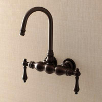 Kingston Brass Handle Wall Mounted Clawfoot Tub Faucet