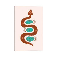 East Urban Home Southwestern Slither In Rust And Turquoise