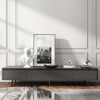 George Oliver Contemporary TV Stand With 4 Drawers Media Console For Tvs Up To 70", Handle-Free Design Modern Elegant TV