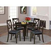 August Grove Asomatos 4 - Person Rubberwood Solid Wood Dining Set
