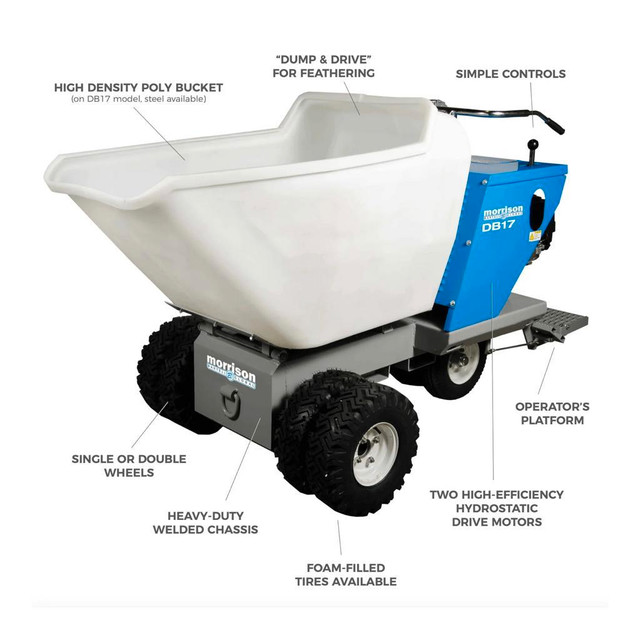 HOC BARTELL DB17 CONCRETE DUMPER BUGGY + 3 YEAR WARRANTY + FREE SHIPPING in Power Tools - Image 2