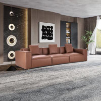 Hokku Designs Philene 141.7" Upholstered Sofa