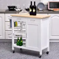 Kitchen cart 35" x 15.75" x 33" White