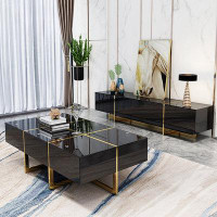 STAR BANNER Italian Light Luxury TV Cabinet Coffee Table Combination