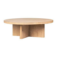 The Twillery Co. Langell Solid Wood Pedestal Coffee Table