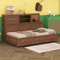 Red Barrel Studio Loarine Twin Size Wooden Daybed With 3 Storage Drawers