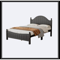 Canora Grey Gray Solid Wood Platform Bed