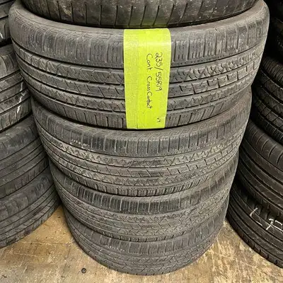 235 55 19 4 Continental CrossContact Used A/S Tires With 80% Tread Left