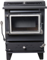 Hitzer E-Z Flo 30-95 Gravity Fed Hopper Stove  Free Standing Heater (Radiant / Blower Option) Can Operate wo Electricity