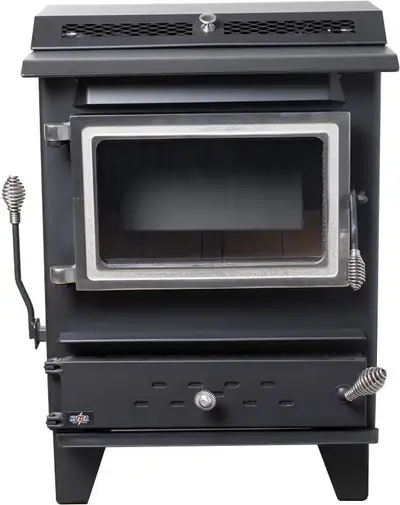 Hitzer E-Z Flo 30-95 Gravity Fed Hopper Stove Free Standing Heater (Radiant / Blower Option) Can Ope...