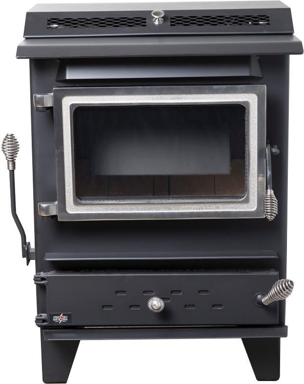 Hitzer E-Z Flo 30-95 Gravity Fed Hopper Stove  Free Standing Heater (Radiant / Blower Option) Can Operate wo Electricity in Fireplace & Firewood