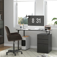 Desk with Shelves 47.2" x 23.6" x 29.9" Black