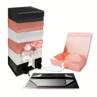 Custom Printed Magnetic Gift Boxes - Matte, Gloss, Foldable, Box with Ribbons, Wine Box, Filling Box Kraft and Candy Box