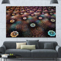 Design Art 'Brown Flowers on Alien Planet' Graphic Art on Wrapped Canvas