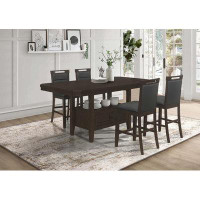 Wildon Home® Joanas 5-piece Counter Height Dining Set With Butterfly Leaf
