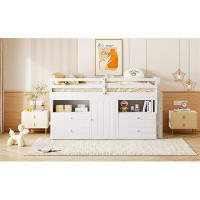 Harriet Bee Twin Size Loft Bed With 4 Drawers