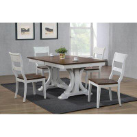 Ophelia & Co. Hering 5 - Piece Extendable Rubber Solid Wood Dining Set