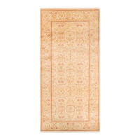 The Twillery Co. Hayner One-of-a-Kind Hand-Knotted New Age 5' x 10'6" Runner Wool Area Rug in Beige