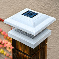 gigalumi White Low Voltage Solar Powered Integrated LED Fence Post Cap Pack