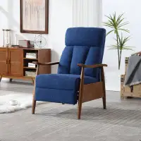 George Oliver Coolmore Deluxe Wood Frame Armchair: Modern Accent Lounge Chair Ideal For Any Living Room