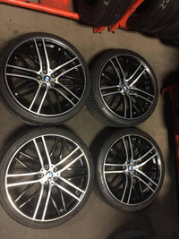 21in BMW 7 M SERIES OEM STAGGERED USED SUMMER PACKAGE 245/35R21 CONTINENTAL 275/30R21 RUNFLAT PIRELLI P ZERO TREAD 90%