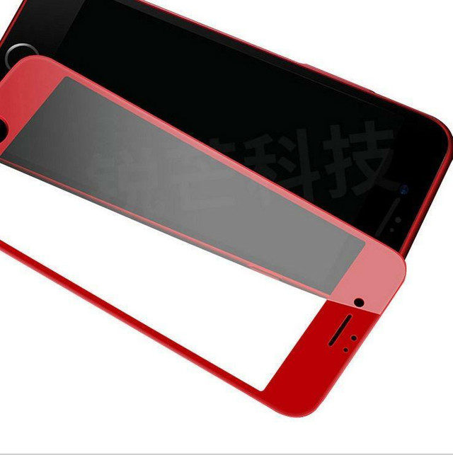 iPhone 7/7plus , RED  Tempered Glass Screen PROTECTORS in Cell Phone Accessories in City of Montréal - Image 4