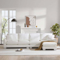 Latitude Run® Modern Oversized Sectional Sofa,L-shaped Luxury Couch Set with 2 Free pillows
