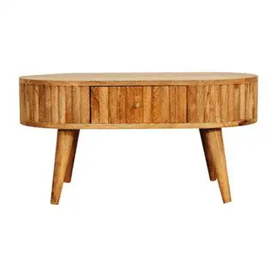 Loon Peak Modern Style Console Table Wood Table Top,Leisure Coffee Table With Storage Space