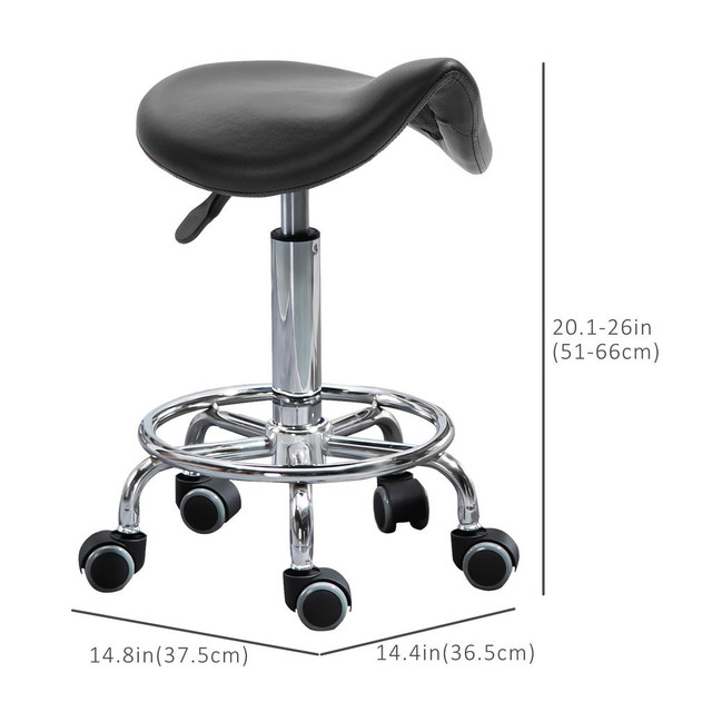 Saddle Stool 14.25" x 14.75" x 26" Black in Health & Special Needs - Image 3