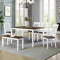 August Grove 6-piece Wooden Kitchen Table set