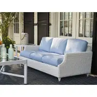 Lexington Ocean Breeze Promenade 81" Wide Outdoor Wicker Patio Sofa with Cushions