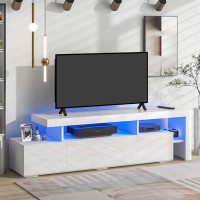 Ivy Bronx UV High Gloss Surface Entertainment Center with DVD Shelf, Up to 70 inch TV