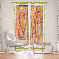 East Urban Home Lined Window Curtains 2-panel Set for Window Size 80" x 52" by Marley Ungaro - Love