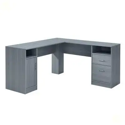 Latitude Run® Functional L-Shape Desk With Storage